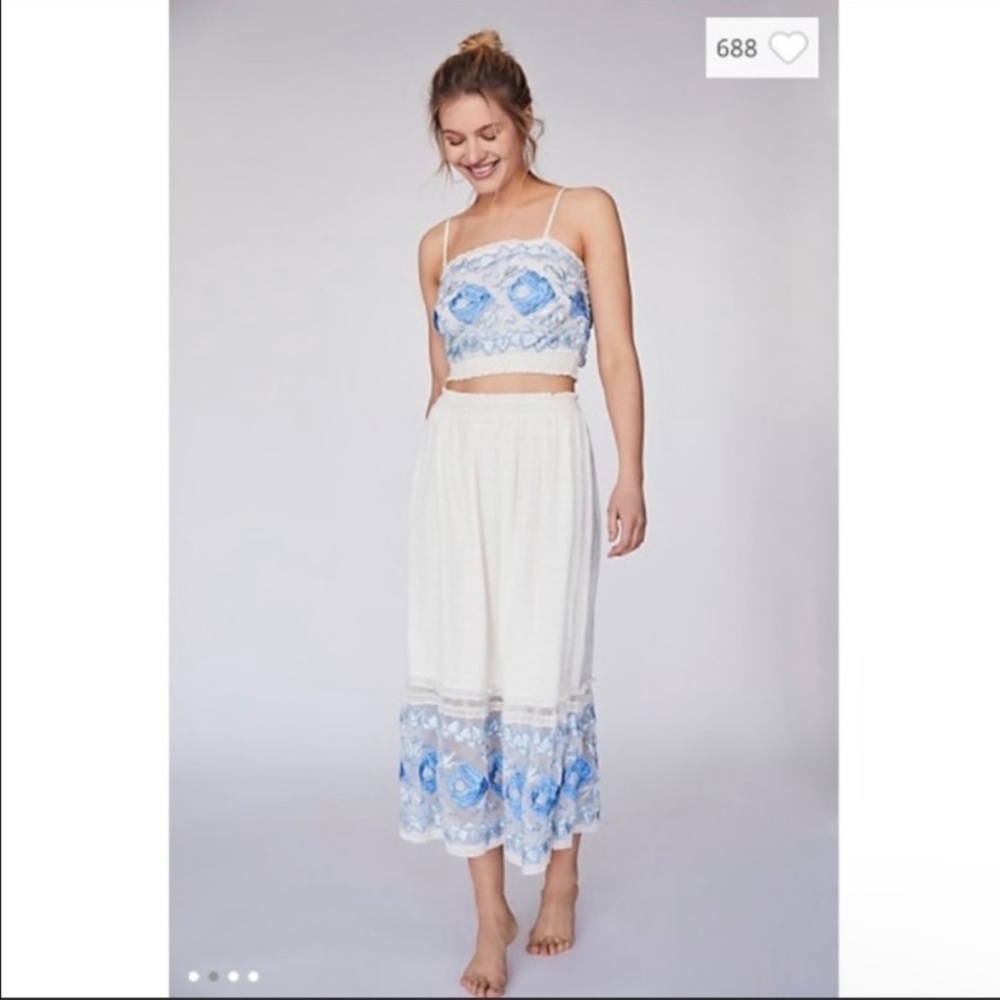 Free People rose bud 2 piece set. NWT